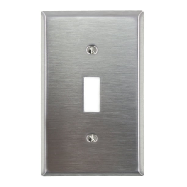 Lot of 20 Box Leviton Single Gang Stainless Steel Toggle Wallplate 004-84001 Lot of 20 Box Leviton Single Gang Stainless Steel Toggle Wallplate 004-84001